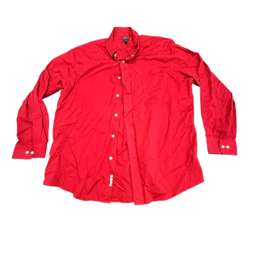 Croft & Barrow Men's XL 34/35 Classic Fit Red Long Sleeve Button Down Shirt